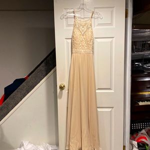 Champagne prom dress